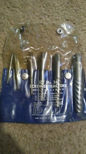 New Cleveland Ezy-Out with Case 6 Piece Screw Extractor Set #1-#6 Set No. 56