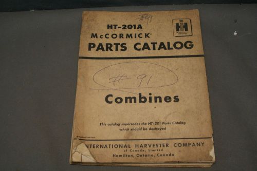 International Harvester No. 91 Combine &amp; C 135 Engine Parts Catalog  Manual