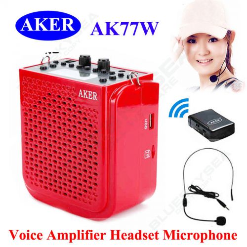 Aker Waistband Voice Amplifier Booster+Wireless Transmitter+Headset Microphone