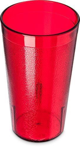 Carlisle 5212-8110 Stackable Shatter-Resistant Plastic Tumbler, 12 oz., Ruby of