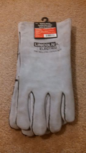 Lincoln Electric KH641 Leather Welding Gloves NEW Flame Resistant One Size Gray