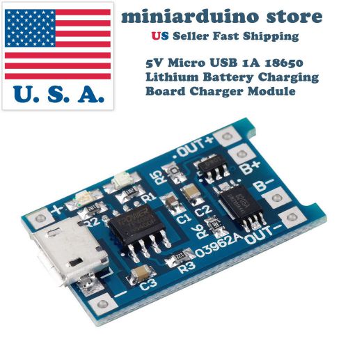 5V Micro USB 1A 18650 Lithium Battery Charging Board Charger Module TP4056 USA