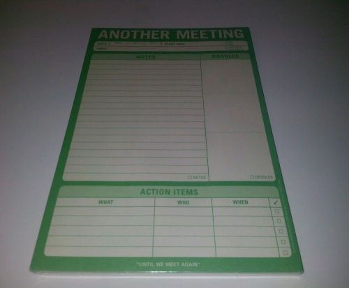 Pier 1 Imports Knock Knock Nifty Note Pad ANOTHER MEETING 60 Sheets Organizer