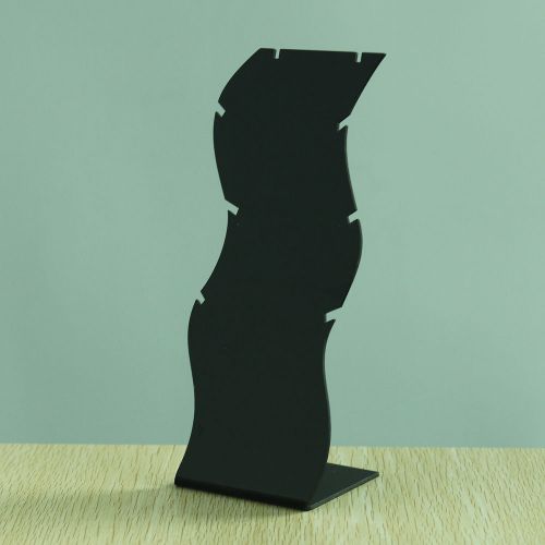 S Shape Plastic Jewellery Necklace Display Stand Rack Holder 200*70mm BLK