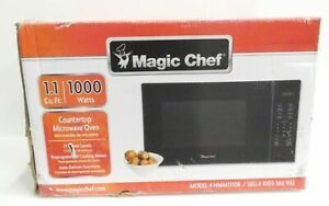 Magic Chef 1.1 Cu. Ft. Countertop Microwave in Black with Gray Cavity