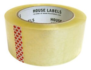 Houselabels 1 Roll 2&#034; x 110yd 330ft 2mm 50 Micron Packing Tape