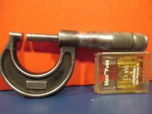 VINTAGE  LUFKIN   No. 1911,   0&#034; to 1&#034;  MICROMETER,  MACHINIST TOOL