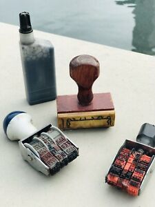 vintage rubber office stamps