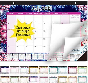 Desk Calendar 2021-2022: Large Monthly Pages 17 x 11-1/2 Inches Runs from July 2