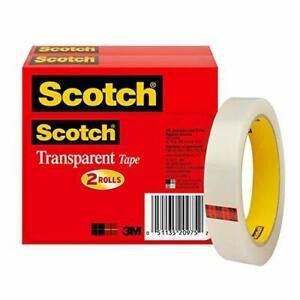 Scotch Brand Transparent Tape, Engineered for 3/4 X 2592 Inches,, Clear