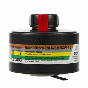 Mira Safety DOTPRO 320 NBC/ABEK NBC-77 SOF 40mm Gas Mask Filter NEW &amp; SEALED