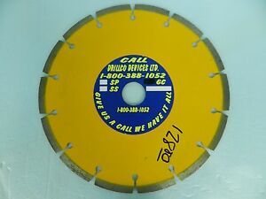 NEW DRILLCO 8&#034; DIAMOND CIR SAW BLADE WET/DRY EARLY ENTRY GREEN CONC. MADE USA