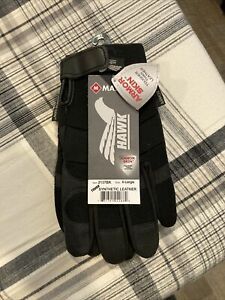 Hawk Armor Skin mechanics/ work/ Ridding gloves synthetic leather 2137BK &#034;XL&#034;