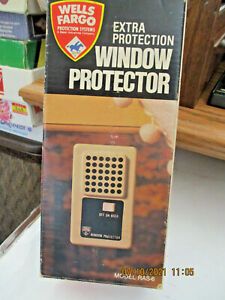Vtg Wells Fargo Home Protection Window protector NOS RAS-6 motion detector NIB
