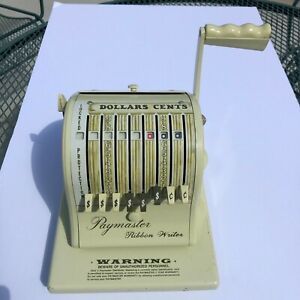 Paymaster Ribbon writer 8000 Check Writer With Key and Cover