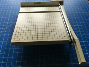 Vintage Paper Cutter - Heavy Wood by Boston