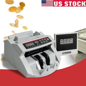 Money Bill Counter Machine Cash Fast Counting Counterfeit Detector UV MG Checker
