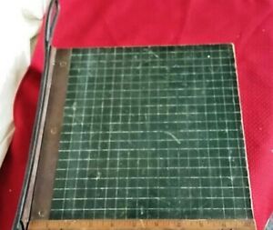Vintage Milton Bradley Co. Studio 10&#034; Paper Cutter Ruler Metal Handle Ruler