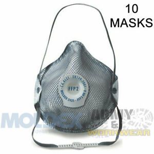 10 x Moldex Respiratory Mask FFP2V mask respiratory Protection With Ventex Valve