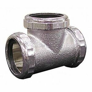 JONES STEPHENS C74105 Slip Joint,Tee,Cp,1/2&#034; x 1/2&#034; x 1/2&#034;