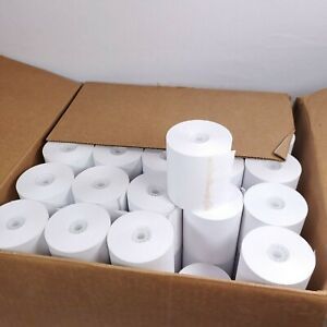 3&#034;x 50&#039; White Bond Receipt Rolls 7/16&#034; Core 2-5/16&#034; Dia.