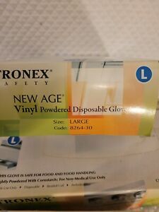Tronex Safety a pack of Vinyl Powered Disposable Gloves Size L