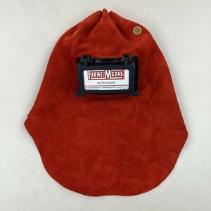 NEW Honeywell Fibre Metal Red Leather Lift Front Welding Helmet Hood w/ Vents