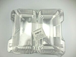 Dart Clear Plastic Hinged Lid Plastic Container for Pumpkin Rolls Pack of 25 NEW