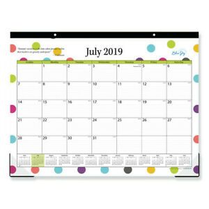 BLUE SKY 105496 Teacher Dots Academic Year Desk Pad, 22x17, Assorted Color,
