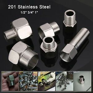 1/2&#034; 3/4&#034; 1&#034; Female Male Coupler Stainless Steel Connector Pipe Fitting Adaptor