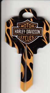 one Harley Davidson colored house key breast cancer SC1 (axxess 68)