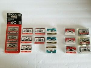 17 MC60 Micro Cassette Tapes Sony TDK  Radio Shack Most NEW Some Used