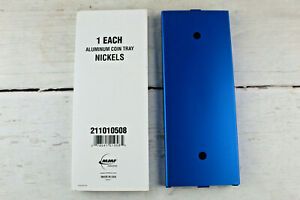 Aluminum Nickel Coin Roll Storage Tray Heavy-duty Color Blue Made in USA by MMF