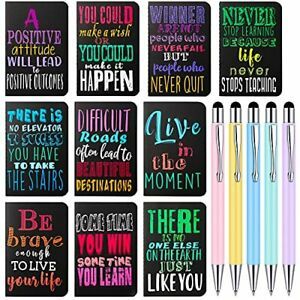 15 Pieces Inspirational Notebooks Sets Including 10 Motivational Mini Journal