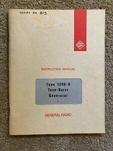 General Radio Type 1396-B Tone-Burst Generator Instruction Manual