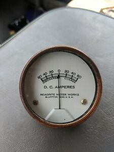 Vintage Readrite Meter Works Gauge: 0-60 DC Amps