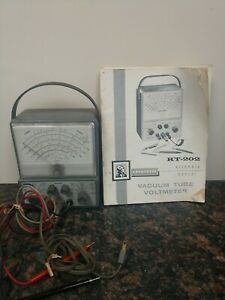 Lafayette KT-202 Vacuum Tube Voltmeter For Parts + original manual