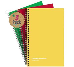 1InTheOffice 1-Subject Wirebound Notebook, College Ruled, 80 Sheets, 7 3/4&#034; x 3