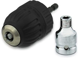 NEIKO 20759A Keyless Chuck Drill Conversion Tool Kit | 1/4&#034; Universal Hex Shank