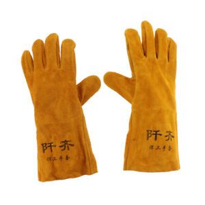 Leather Welding Gloves  Fire Resistant, Mitts for Oven/Grill/Fireplace