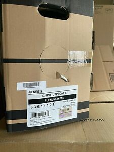 Genesis CAT 6 Cable UTP Plenum 1000 Box White WG-63611101