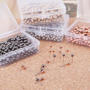 400pcs Round Plastic Head Steel Push Pins Map Thumb Tacks Pin Office SchoolLH C