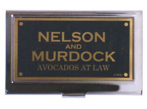 Daredevil Business Card Holder Nelson &amp; Murdoch Avocados At Law Marvel Netflix
