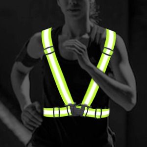 Dresbe Reflective Vest Gear Unisex Warning Vests Adjustable Laser Safety Band