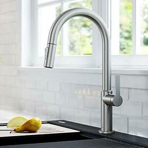 Kraus KPF-2820SFS Oletto Single Handle Pull-Down Kitchen Faucet, 17 Inch