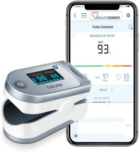 Beurer Bluetooth Digital fingertip Pulse Oximeter, Blood Oxygen Saturation &amp; Pul