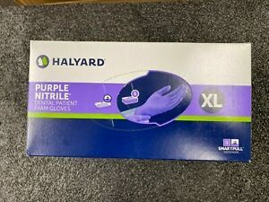 Halyard  Purple Nitrile Exam Gloves, X large 100/BX,53434