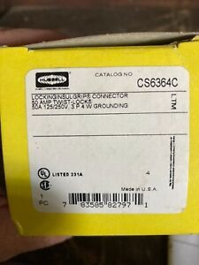HUBBELL  CS6364C LOCKING INSULGRIP CONNECTOR 50A TWIST LOCK 125/250V 3P 4W