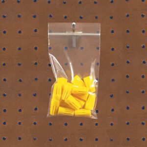 Resealable Poly Bag with Hang Hole 3 x 5&#034;, 4000 Pack 4 Mil Reclosable Baggies