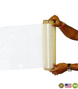 4 Rolls Hand Stretch Plastic Film Shrink Pallet Wrap 18&#034; X 1500 X 80 Ga by Ledwh